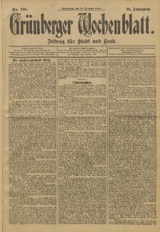 Grünberger Wochenblatt: Zeitung für Stadt und Land, No. 150. (15. Dezember 1904)