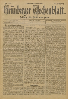 Grünberger Wochenblatt: Zeitung für Stadt und Land, No. 152. (20. Dezember 1904)