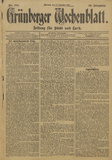 Grünberger Wochenblatt: Zeitung für Stadt und Land, No. 155. (28. Dezember 1904)