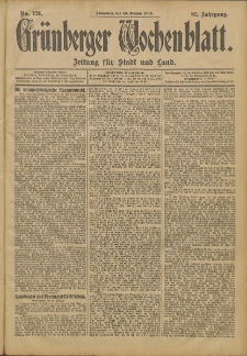 Grünberger Wochenblatt: Zeitung für Stadt und Land, No. 126. (20. Oktober 1906)