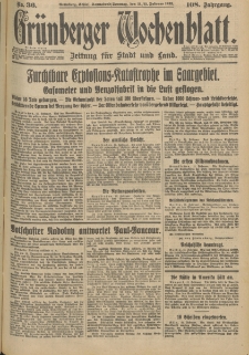 Grünberger Wochenblatt: Zeitung für Stadt und Land, No. 36. (11./12. Februar 1933)