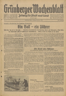 Grünberger Wochenblatt: Zeitung für Stadt und Land, No. 3. (4. Januar 1935)