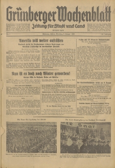 Grünberger Wochenblatt: Zeitung für Stadt und Land, No. 6. (8. Januar 1935)