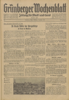 Grünberger Wochenblatt: Zeitung für Stadt und Land, No. 7. (9. Januar 1935)
