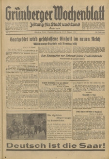 Grünberger Wochenblatt: Zeitung für Stadt und Land, No. 10. (12./13. Januar 1935)