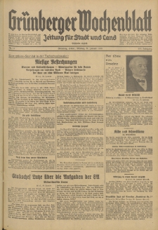 Grünberger Wochenblatt: Zeitung für Stadt und Land, No. 17. (21. Januar 1935)