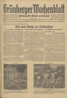 Grünberger Wochenblatt: Zeitung für Stadt und Land, No. 25. (30. Januar 1935)