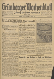 Grünberger Wochenblatt: Zeitung für Stadt und Land, No. 37. (13. Februar 1935)