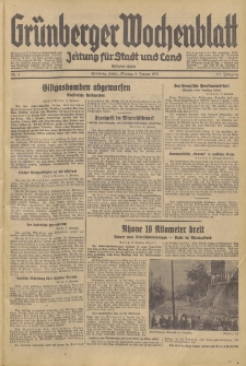 Gr&uuml;nberger Wochenblatt: Zeitung f&uuml;r Stadt und Land, No. 4. (6. Januar 1936)