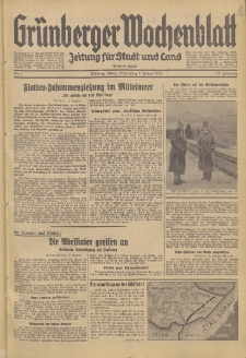 Gr&uuml;nberger Wochenblatt: Zeitung f&uuml;r Stadt und Land, No. 7. (9. Januar 1936)