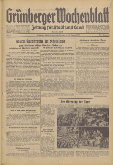 Grünberger Wochenblatt: Zeitung für Stadt und Land, No. 9. (11./12. Januar 1936)