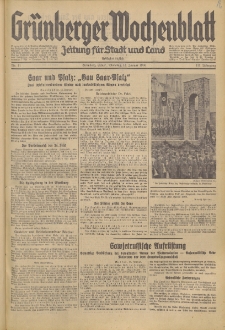 Gr&uuml;nberger Wochenblatt: Zeitung f&uuml;r Stadt und Land, No. 11. (14. Januar 1936)