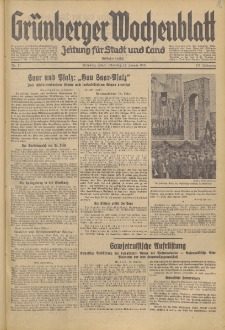 Grünberger Wochenblatt: Zeitung für Stadt und Land, No. 11. (14. Januar 1936)