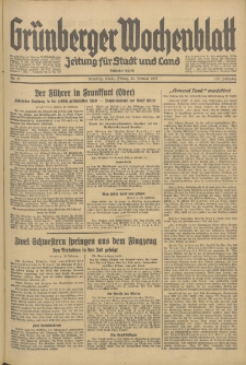 Grünberger Wochenblatt: Zeitung für Stadt und Land, No. 45. (22. Februar 1935)