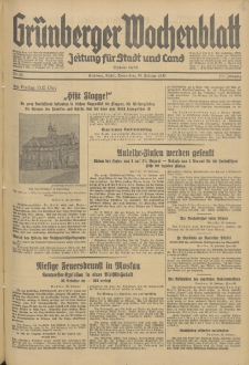 Grünberger Wochenblatt: Zeitung für Stadt und Land, No. 50. (28. Februar 1935)