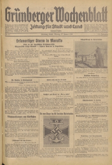 Grünberger Wochenblatt: Zeitung für Stadt und Land, No. 22. (27. Januar 1936)