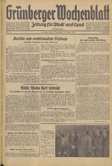Grünberger Wochenblatt: Zeitung für Stadt und Land, No. 25. (30. Januar 1936)