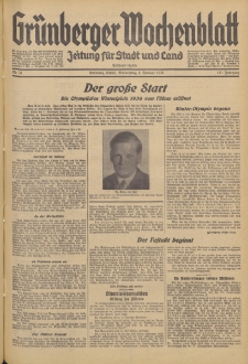 Grünberger Wochenblatt: Zeitung für Stadt und Land, No. 31. (6. Februar 1936)
