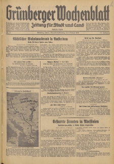 Grünberger Wochenblatt: Zeitung für Stadt und Land, No. 33. (8./9. Februar 1936)