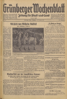 Gr&uuml;nberger Wochenblatt: Zeitung f&uuml;r Stadt und Land, No. 36. (12. Februar 1936)