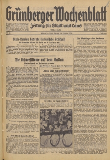 Grünberger Wochenblatt: Zeitung für Stadt und Land, No. 38. (14. Februar 1936)