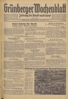 Grünberger Wochenblatt: Zeitung für Stadt und Land, No. 39. (15./16. Februar 1936)