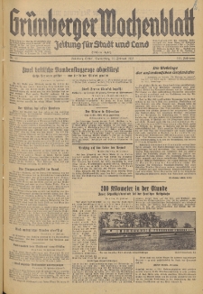 Grünberger Wochenblatt: Zeitung für Stadt und Land, No. 43. (20. Februar 1936)