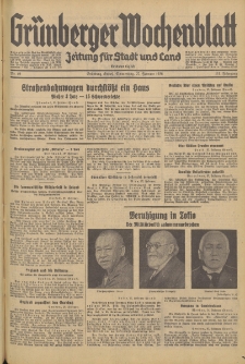 Gr&uuml;nberger Wochenblatt: Zeitung f&uuml;r Stadt und Land, No. 49. (27. Februar 1936)