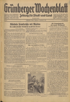 Gr&uuml;nberger Wochenblatt: Zeitung f&uuml;r Stadt und Land, No. 50. (28. Februar 1936)