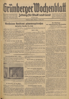 Gr&uuml;nberger Wochenblatt: Zeitung f&uuml;r Stadt und Land, No. 52. (2. M&auml;rz 1936)