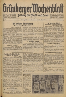 Grünberger Wochenblatt: Zeitung für Stadt und Land, No. 69. (21./22. März 1936)