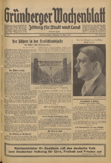 Gr&uuml;nberger Wochenblatt: Zeitung f&uuml;r Stadt und Land, No. 72. (25. M&auml;rz 1936)