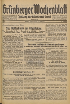 Grünberger Wochenblatt: Zeitung für Stadt und Land, No. 87. (14. April 1936)
