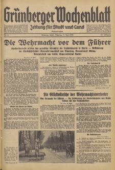 Grünberger Wochenblatt: Zeitung für Stadt und Land, No. 93. (21. April 1936)