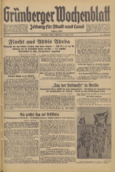 Grünberger Wochenblatt: Zeitung für Stadt und Land, No. 94. (22. April 1936)