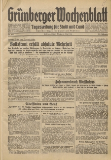 Grünberger Wochenblatt: Tageszeitung für Stadt und Land, No. 103. (4. Mai 1936)