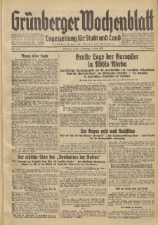 Gr&uuml;nberger Wochenblatt: Tageszeitung f&uuml;r Stadt und Land, No. 104. (5. Mai 1936)