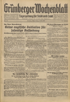 Gr&uuml;nberger Wochenblatt: Tageszeitung f&uuml;r Stadt und Land, No. 107. (8. Mai 1936)