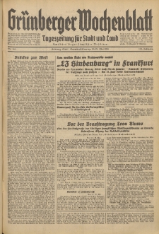 Gr&uuml;nberger Wochenblatt: Tageszeitung f&uuml;r Stadt und Land, No. 119. (23./24. Mai 1936)