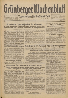 Gr&uuml;nberger Wochenblatt: Tageszeitung f&uuml;r Stadt und Land, No. 128. (4. Juni 1936)