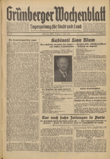 Grünberger Wochenblatt: Tageszeitung für Stadt und Land, No. 129. (5. Juni 1936)