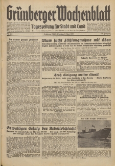 Grünberger Wochenblatt: Tageszeitung für Stadt und Land, No. 132. (9. Juni 1936)