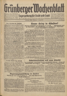 Grünberger Wochenblatt: Tageszeitung für Stadt und Land, No. 133. (10. Juni 1936)