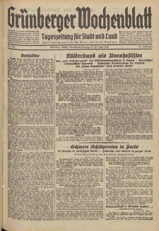 Grünberger Wochenblatt: Tageszeitung für Stadt und Land, No. 148. (27./28. Juni 1936)