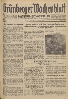 Grünberger Wochenblatt: Tageszeitung für Stadt und Land, No. 163. (15. Juli 1936)