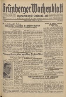 Grünberger Wochenblatt: Tageszeitung für Stadt und Land, No. 174. (28. Juli 1936)