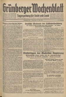 Gr&uuml;nberger Wochenblatt: Tageszeitung f&uuml;r Stadt und Land, No. 176. (30. Juli 1936)