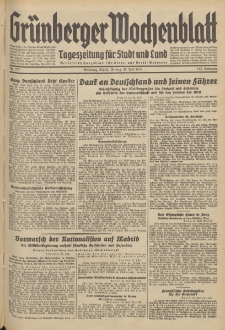 Gr&uuml;nberger Wochenblatt: Tageszeitung f&uuml;r Stadt und Land, No. 177. (31. Juli 1936)
