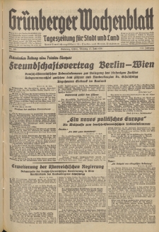 Grünberger Wochenblatt: Tageszeitung für Stadt und Land, No. 161. (13. Juli 1936)