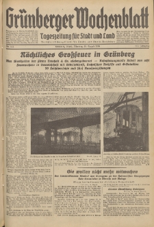 Grünberger Wochenblatt: Tageszeitung für Stadt und Land, No. 192. (18. August 1936)